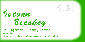 istvan bicskey business card