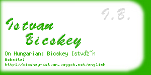 istvan bicskey business card